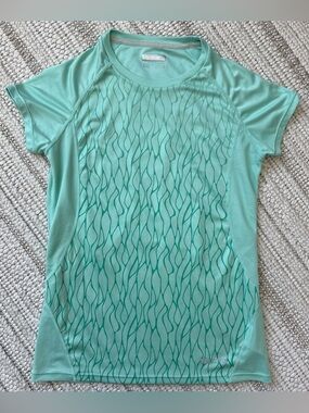 Marmot Women's Shirt Crystal SS Size Medium Hiking Yoga Run Green Short Sleeve